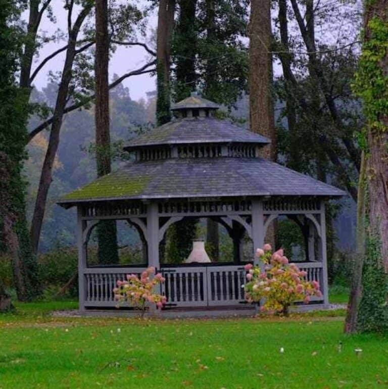 Octagonal Gazebo Three Tier Roof Fixed octagonal gazebo with three tier roof